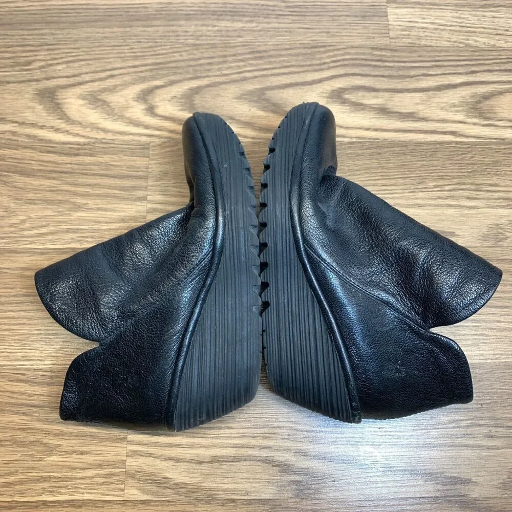 FLY London Women's Yip Boot in Black Mousse Size 8.5-9 EU 39‎ Wedge